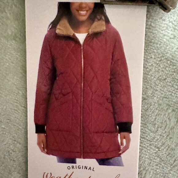Weatherproof Women's Quilted Parka Jacket Coat Size L Sherpa Lined Warm Cozy NEW - Picture 10 of 16